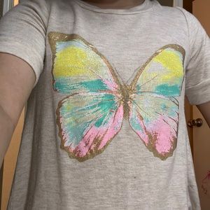 Butterfly soft cream shirt
